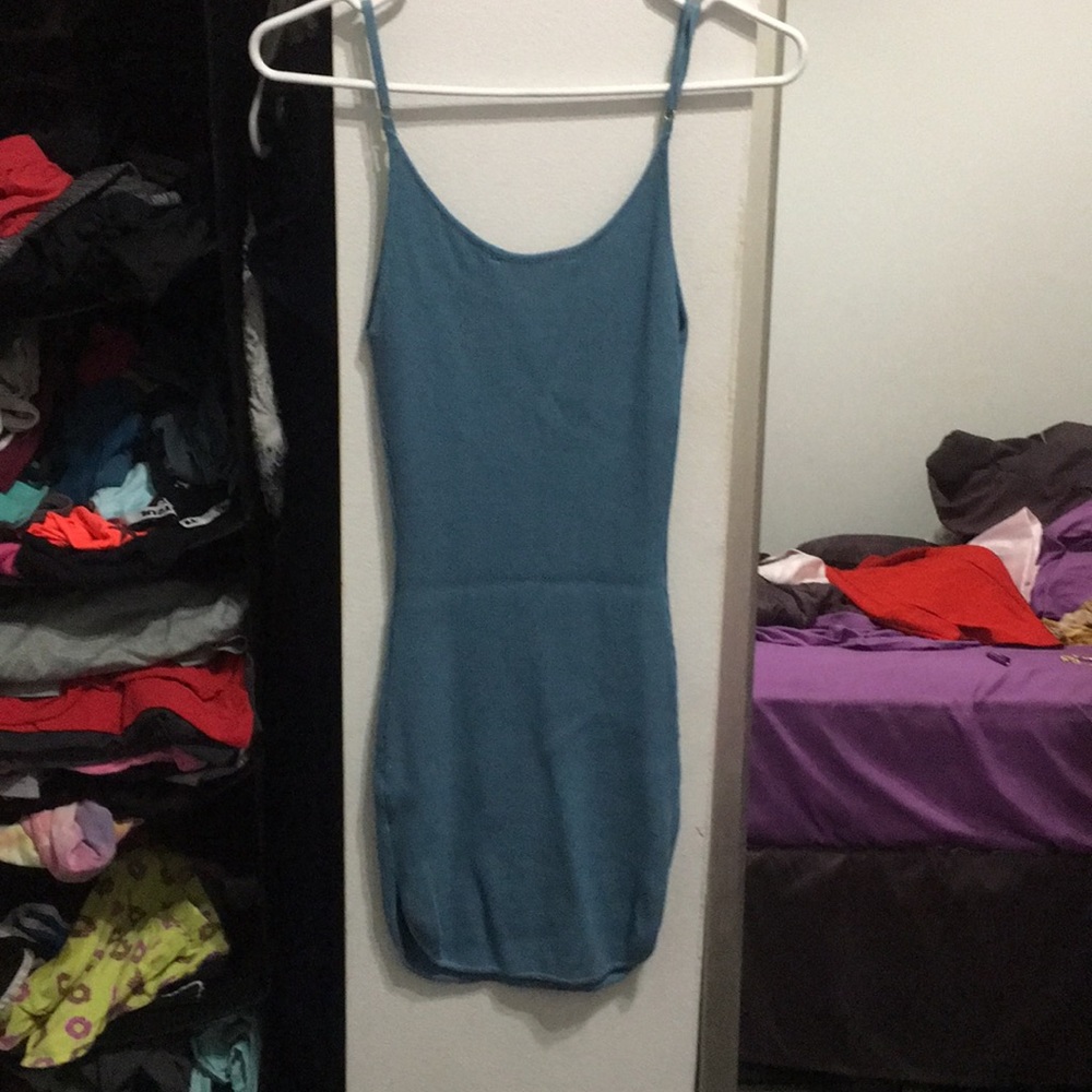 Light teal blue mini dress - Picture 2 of 2